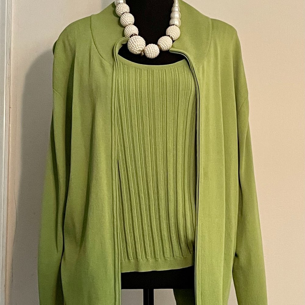 Lime 2 Piece Cardigan Set